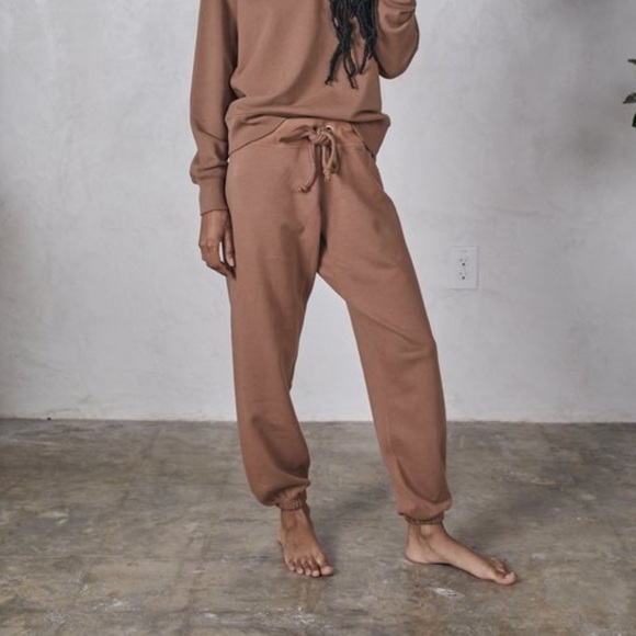 Esby Apparel Pants - Esby Apparel Luca Leisure pants unisex sweatpants in Adobe color Sz large